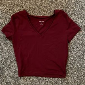 Maroon crop top